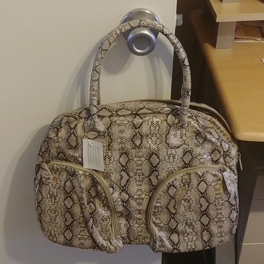 Faux snake skin purse